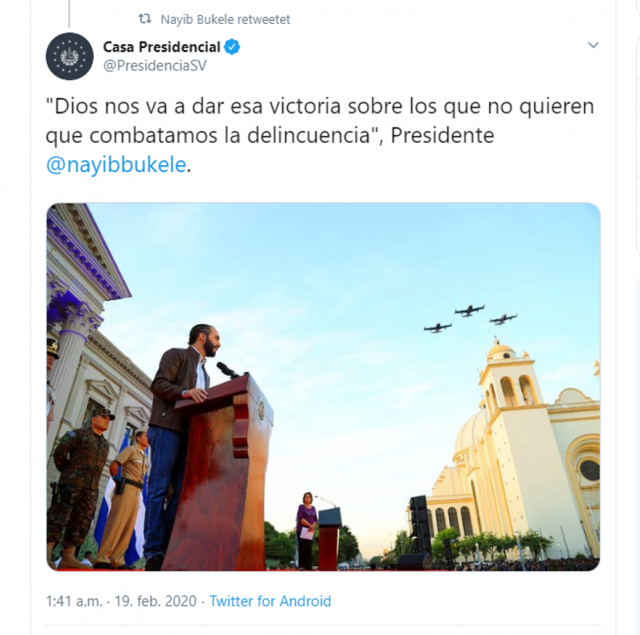 Foto: Nayib Bukeles Twitter