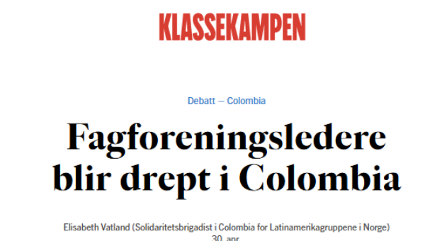 Foto: Skjermdump klassekampen.no